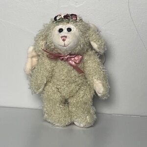 Vintage BOYDS BEARS Cream LILITH ANGEL EWE Lamb 6" Jointed Plush Ornament Tag!
